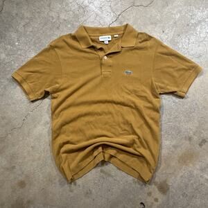 Lacoste Polo Shirt Mens M Turquoise Brown Sports Golf Rugby
